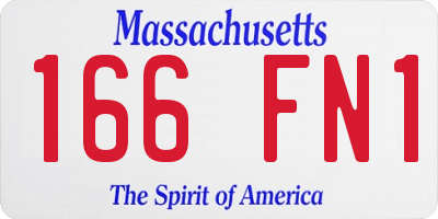 MA license plate 166FN1