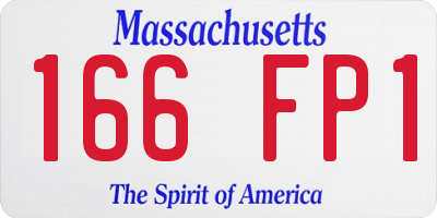 MA license plate 166FP1