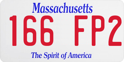 MA license plate 166FP2
