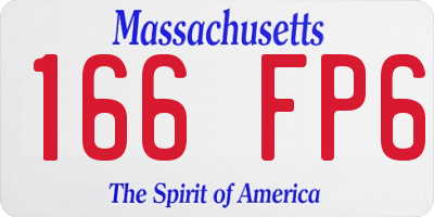 MA license plate 166FP6