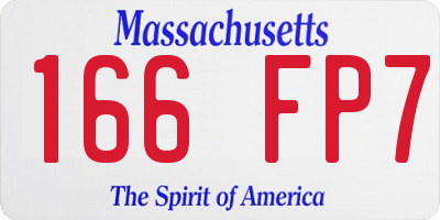 MA license plate 166FP7