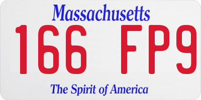 MA license plate 166FP9