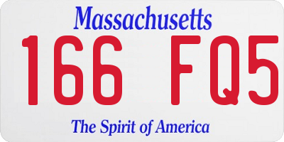 MA license plate 166FQ5