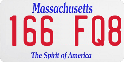 MA license plate 166FQ8