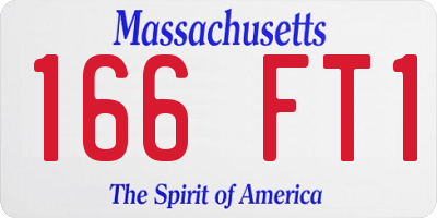 MA license plate 166FT1