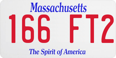MA license plate 166FT2