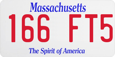MA license plate 166FT5