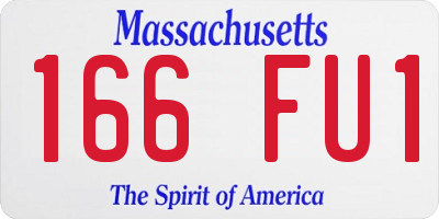 MA license plate 166FU1