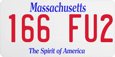 MA license plate 166FU2
