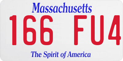 MA license plate 166FU4
