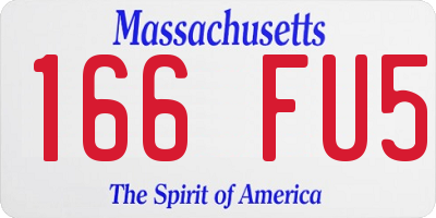 MA license plate 166FU5