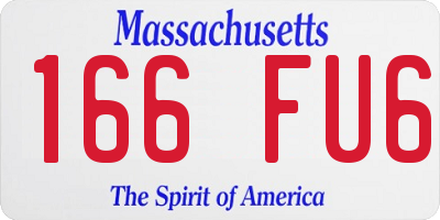 MA license plate 166FU6