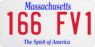 MA license plate 166FV1