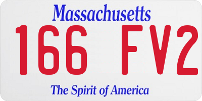 MA license plate 166FV2