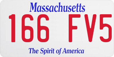 MA license plate 166FV5