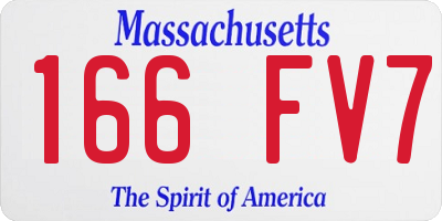 MA license plate 166FV7