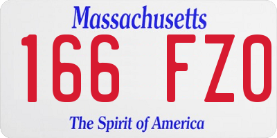 MA license plate 166FZ0