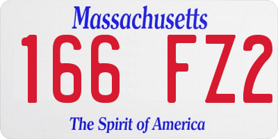 MA license plate 166FZ2