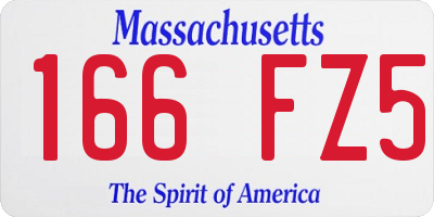 MA license plate 166FZ5