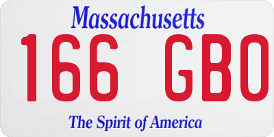 MA license plate 166GB0
