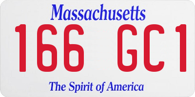 MA license plate 166GC1