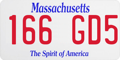 MA license plate 166GD5