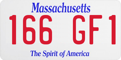 MA license plate 166GF1