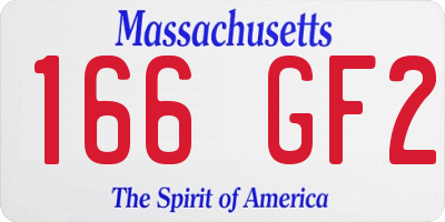 MA license plate 166GF2