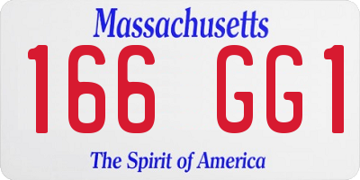 MA license plate 166GG1