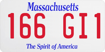 MA license plate 166GI1