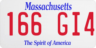 MA license plate 166GI4