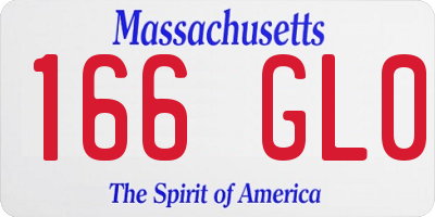 MA license plate 166GL0