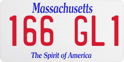 MA license plate 166GL1