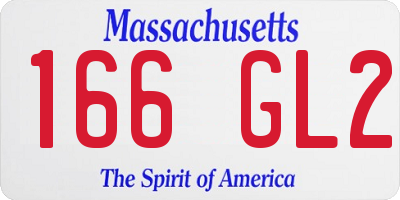 MA license plate 166GL2