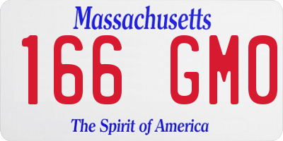 MA license plate 166GM0
