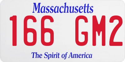 MA license plate 166GM2