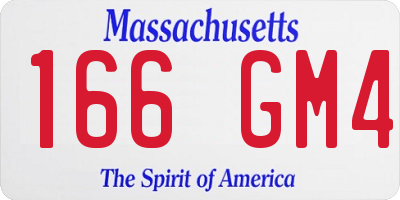 MA license plate 166GM4