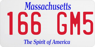 MA license plate 166GM5