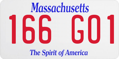 MA license plate 166GO1