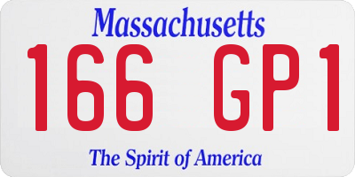 MA license plate 166GP1