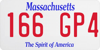MA license plate 166GP4
