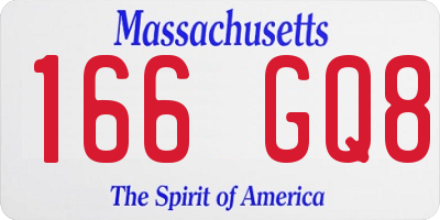 MA license plate 166GQ8