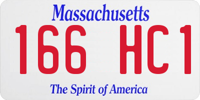 MA license plate 166HC1