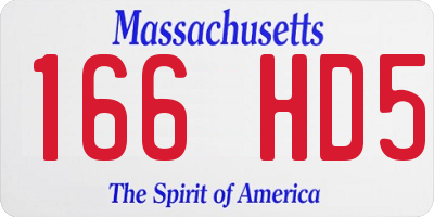 MA license plate 166HD5