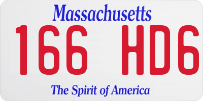 MA license plate 166HD6