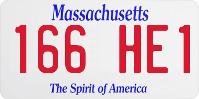 MA license plate 166HE1