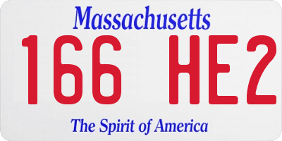 MA license plate 166HE2