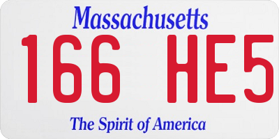 MA license plate 166HE5