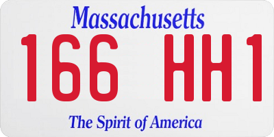 MA license plate 166HH1