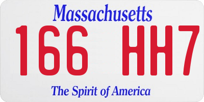MA license plate 166HH7